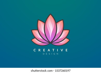 Design abstract flower and leaf logo for spa, hotel, beauty, health, fashion, cosmetic, boutique, salon, yoga, therapy. Simple and modern vector design for your business brand or product