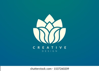 Design abstract flower and leaf logo for spa, hotel, beauty, health, fashion, cosmetic, boutique, salon, yoga, therapy. Simple and modern vector design for your business brand or product