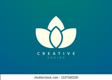 Design abstract flower and leaf logo for spa, hotel, beauty, health, fashion, cosmetic, boutique, salon, yoga, therapy. Simple and modern vector design for your business brand or product