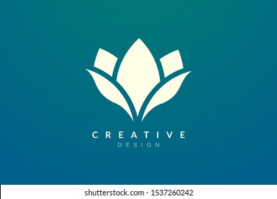 Design abstract flower and leaf logo for spa, hotel, beauty, health, fashion, cosmetic, boutique, salon, yoga, therapy. Simple and modern vector design for your business brand or product