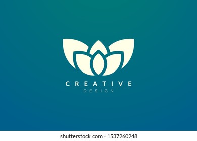 Design abstract flower and leaf logo for spa, hotel, beauty, health, fashion, cosmetic, boutique, salon, yoga, therapy. Simple and modern vector design for your business brand or product