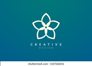 Design abstract flower and leaf logo for spa, hotel, beauty, health, fashion, cosmetic, boutique, salon, yoga, therapy. Simple and modern vector design for your business brand or product
