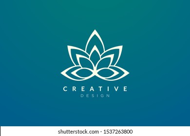 Design abstract flower and leaf logo for spa, hotel, beauty, health, fashion, cosmetic, boutique, salon, yoga, therapy. Simple and modern vector design for your business brand or product