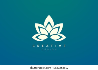 Design abstract flower and leaf logo for spa, hotel, beauty, health, fashion, cosmetic, boutique, salon, yoga, therapy. Simple and modern vector design for your business brand or product