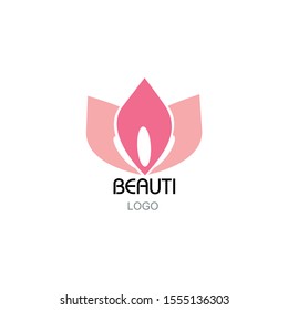 design abstract flower and leaf logo for spa, hotel, beauty, health, fashion, cosmetic, salon, yoga, therapy, logo and simple modern vector 