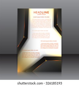Design of the abstract flyer vector illustration with and place for text. Template of cover for your business.