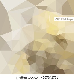 Design abstract geometric background template beige and brown (light) color