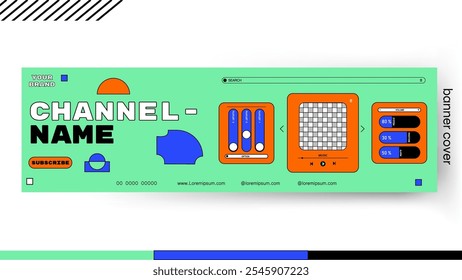 Design abstract geometric banner a screen showing the page of the page. illustration vector. vibrant color