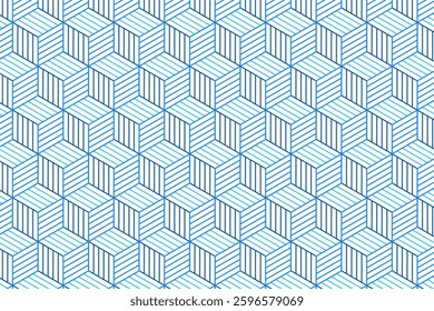 design abstract geometric pattern with blue hexagon shape