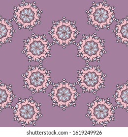 Design With Abstract  Geometric Pattern  with Decorative Element. Vector Illustration.  Seamless pattern for backgrounds, motifs, textile, wallpapers, fabrics, gift wrapping, templates.