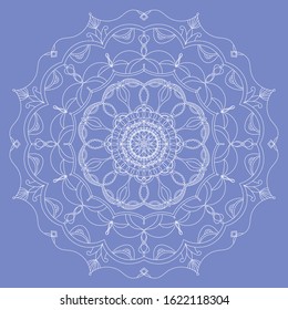 Design With Abstract Geometric Pattern With Decorative Element. Vector Illustration. Template Design For Card, Shawl, Bandanna, Fashion Print.