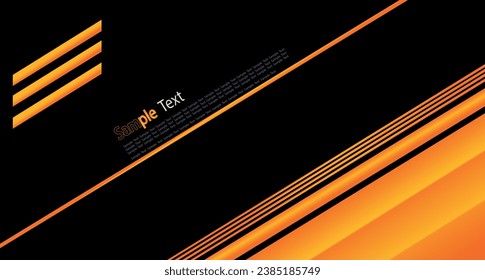 Design of abstract geometric stripes on a black background. Suit for poster, cover, banner, brochure, website