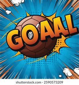 Design abstract Gool soccer ball vector.