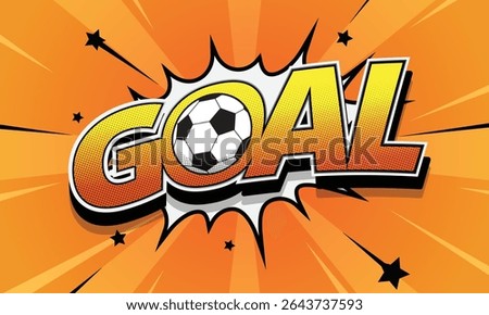 Design abstract Gool soccer ball vector