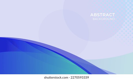 Design abstract gradient blue and green wavy background