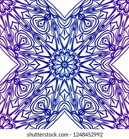 Design With Abstract Hand Drawn Floral Seamless Pattern With Decorative Element. Vector Illustration. Template Design For Card,Fashion Print, Wallpaper.