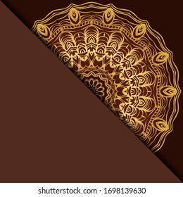 Diseño Con Patrón De Mandala De Mano Abstracta Con Elemento Decorativo. Ilustración vectorial. 
