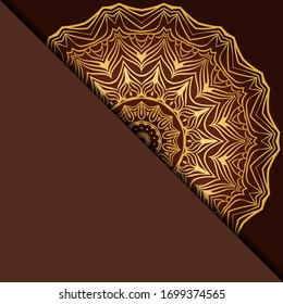 Diseño Con Patrón De Mandala De Mano Abstracta Con Elemento Decorativo. Ilustración vectorial. 