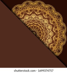 Diseño Con Patrón De Mandala De Mano Abstracta Con Elemento Decorativo. Ilustración vectorial. 