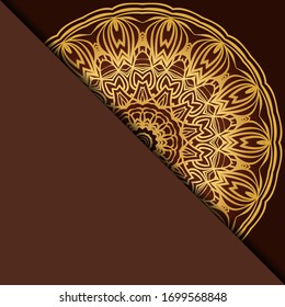 Design With Abstract Hand Drawn Mandala Pattern With Decorative Element. Vector Illustration. 