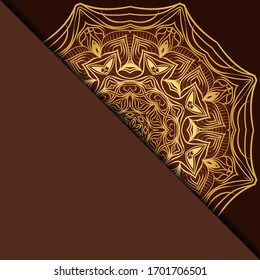 Design With Abstract Hand Drawn Mandala Pattern With Decorative Element. Vector Illustration. 