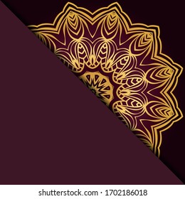 Design With Abstract Hand Drawn Mandala Pattern With Decorative Element. Vector Illustration. 