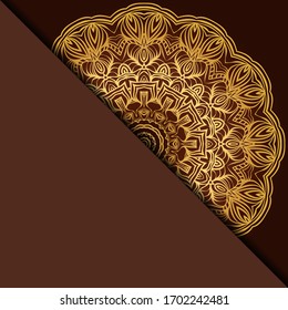 Design With Abstract Hand Drawn Mandala Pattern With Decorative Element. Vector Illustration. 