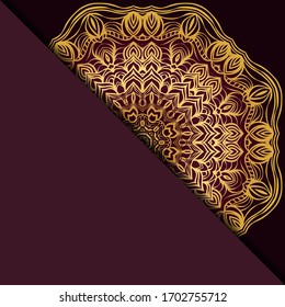 Diseño Con Patrón De Mandala De Mano Abstracta Con Elemento Decorativo. Ilustración vectorial. 