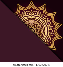 Diseño Con Patrón De Mandala De Mano Abstracta Con Elemento Decorativo. Ilustración vectorial. 