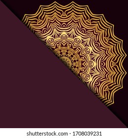 Diseño Con Patrón De Mandala De Mano Abstracta Con Elemento Decorativo. Ilustración vectorial. 