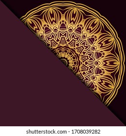 Design With Abstract Hand Drawn Mandala Pattern With Decorative Element. Vector Illustration. 