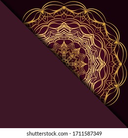 Design With Abstract Hand Drawn Mandala Pattern With Decorative Element. Vector Illustration. 