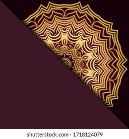 Diseño Con Patrón De Mandala De Mano Abstracta Con Elemento Decorativo. Ilustración vectorial. 
