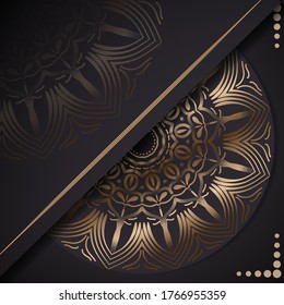 Design With Abstract Hand Drawn Mandala Pattern With Decorative Elemenfor book covers, magazines, wedding invitations, decorations with luxury concepts