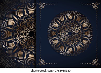 Design With Abstract Hand Drawn Mandala Pattern With Decorative Elemenfor book covers, magazines, wedding invitations, decorations with luxury concepts
