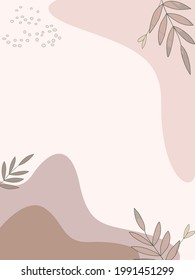 Design abstract illustration template social media story art background plant pastel pink style