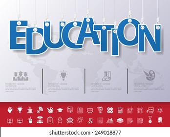 Design abstract infographic front on the rope.Vector/illustration.education