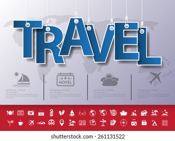 Design abstract infographic front on the rope.Vector/illustration.travel icon set.