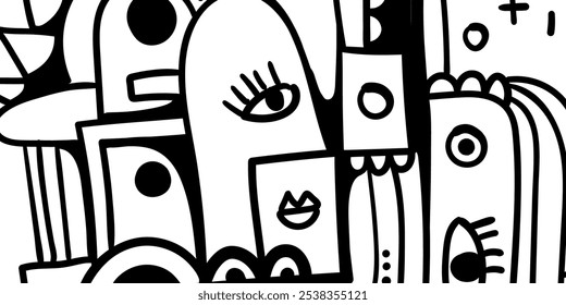 Design an abstract interior wall wallpaper as a vector illustration, ready for print.

