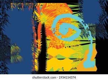 Design abstract and intimate surreal face trends graphic art
