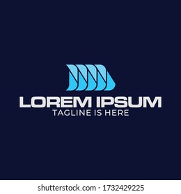 Design an abstract logo in blue.