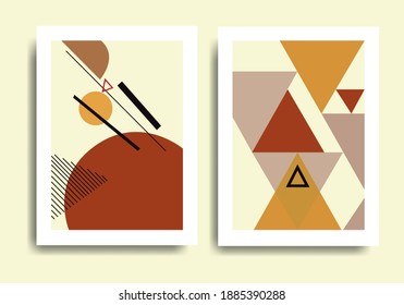 Resumen de diseño, conjunto de diseño gráfico de vectores geométricos modernos, ilustraciones de vektor