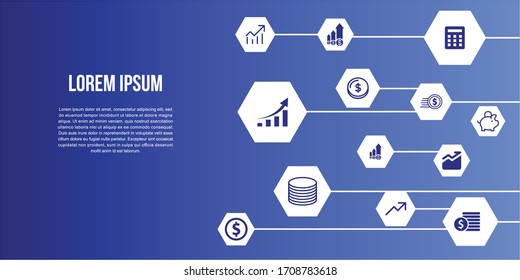 Design abstract network finance company icon vector