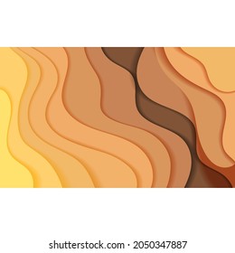 design abstract paper cut background with paper curved relief layers. classic color gradient style. Paper cutting poster. Applicable for business banner, flyer, poster, brochure design