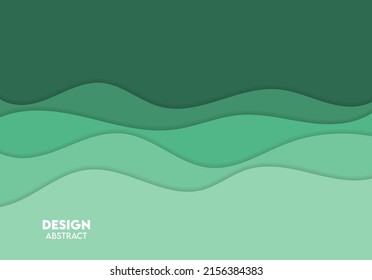 Design abstract and papercut style
