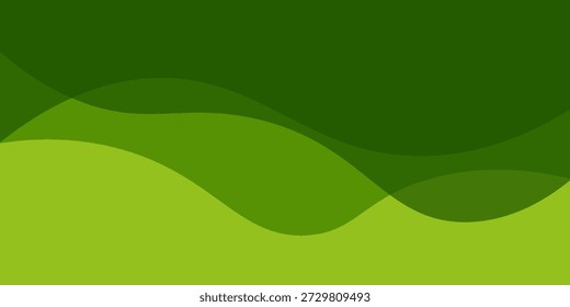 Design abstract simple green wavy background