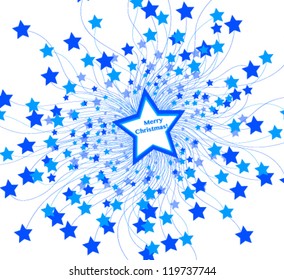 Design of an abstract snowflake for Christmas