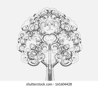 Design Abstract tree in Vector illustration 