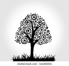 Design Abstract tree in Vector illustration 