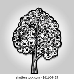Design Abstract tree in Vector illustration 